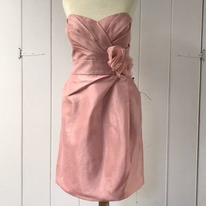 Organza Pink Formal Cocktail Dress | Bridesmaid